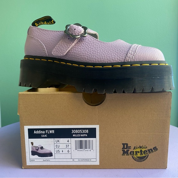 DR MARTENS • lilac addina flower platform - Picture 4 of 7